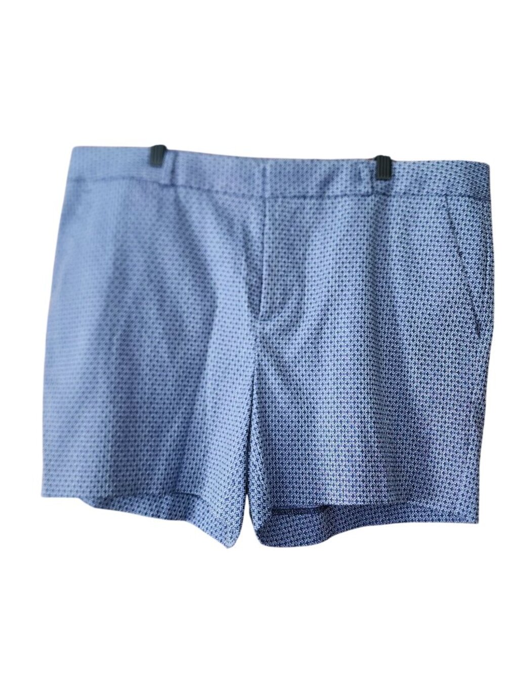 Banana Republic casual blue geometric textured jacquard shorts Womens Size 14